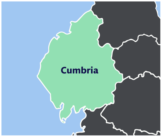 Map of Cumbria